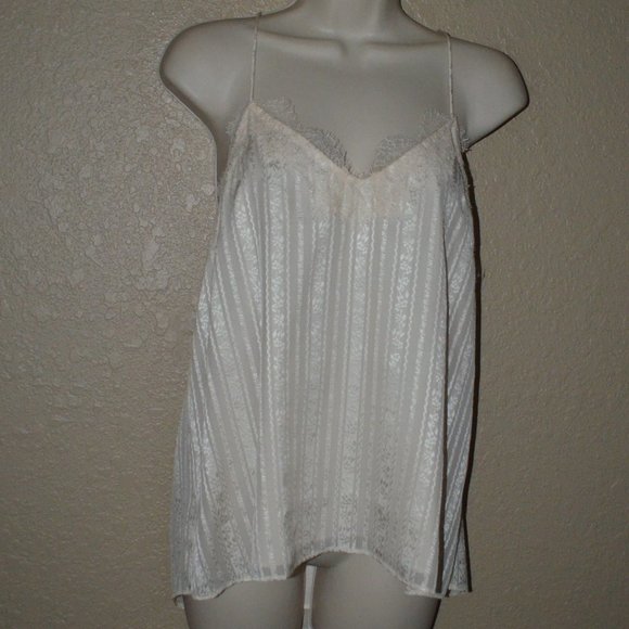 NWT $187 Sz M Cami NYC The Racer Prairie Stripe Ivory Oat Cami Camisole … - Picture 1 of 8